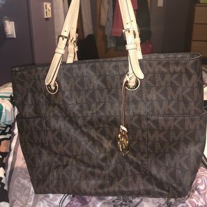 Michael Kors MK pattern Jet Set bag